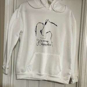 Hooded sweatshirt med bought , never wore soft creamy comfortable